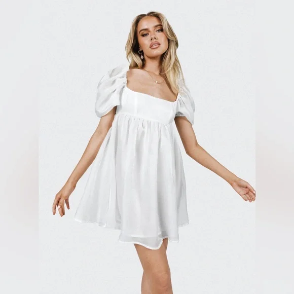 princess polly daniela mini dress white Dani Mini Dress White
